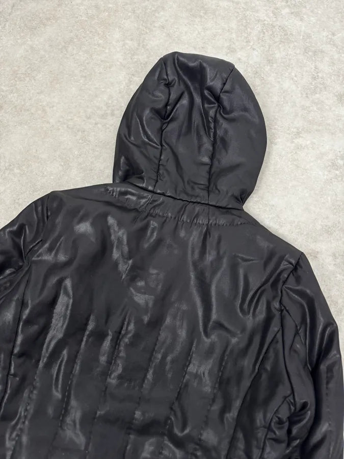 AW2007 Prada Black Shiny Hooded Puffer Jacket czaWaxr 5