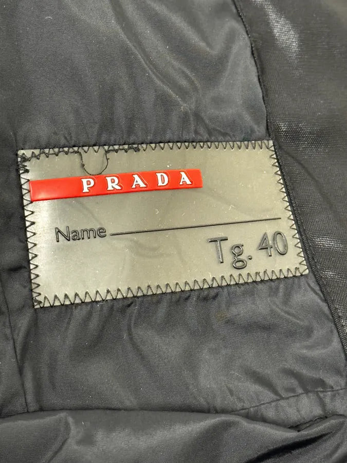 AW2007 Prada Black Shiny Hooded Puffer Jacket czaWaxr 9