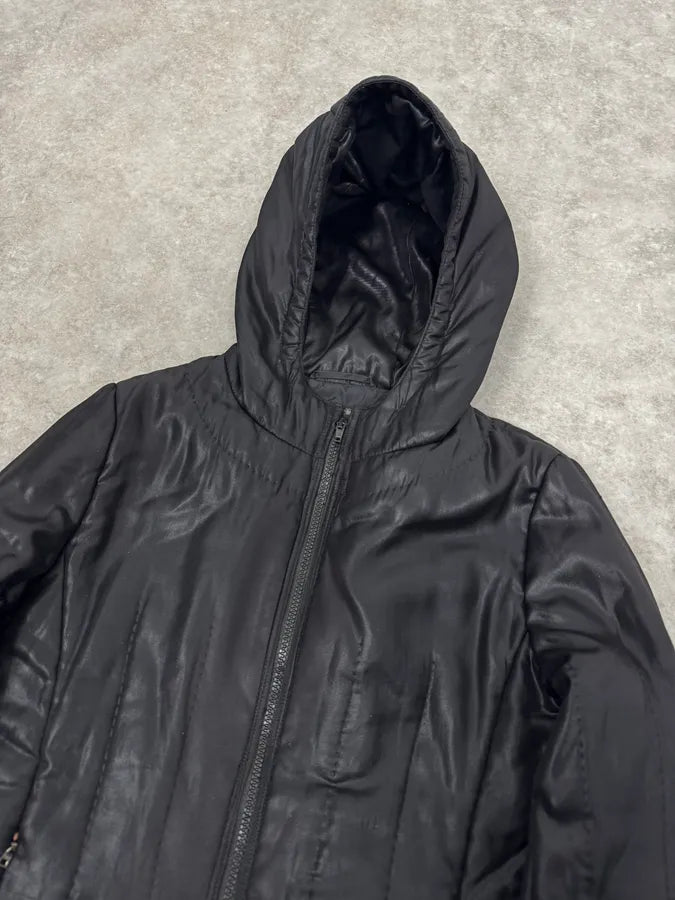 AW2007 Prada Black Shiny Hooded Puffer Jacket czaWaxr 4