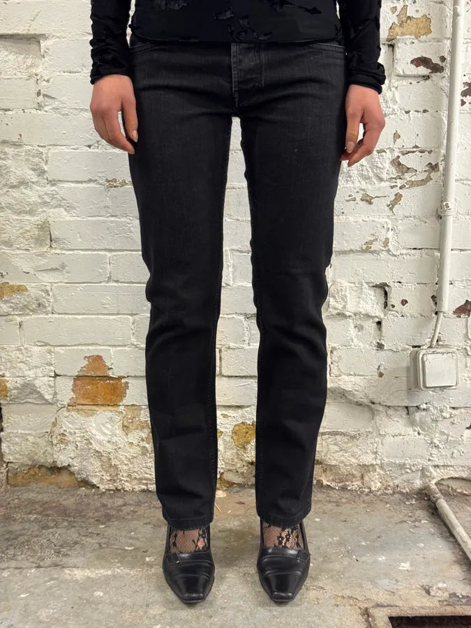 2000s Prada Black Slim Denim Jeans IJvFLyu 1