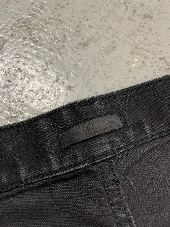 2000s Prada Black Slim Denim Jeans IJvFLyu 10