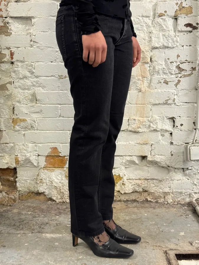 2000s Prada Black Slim Denim Jeans IJvFLyu 2