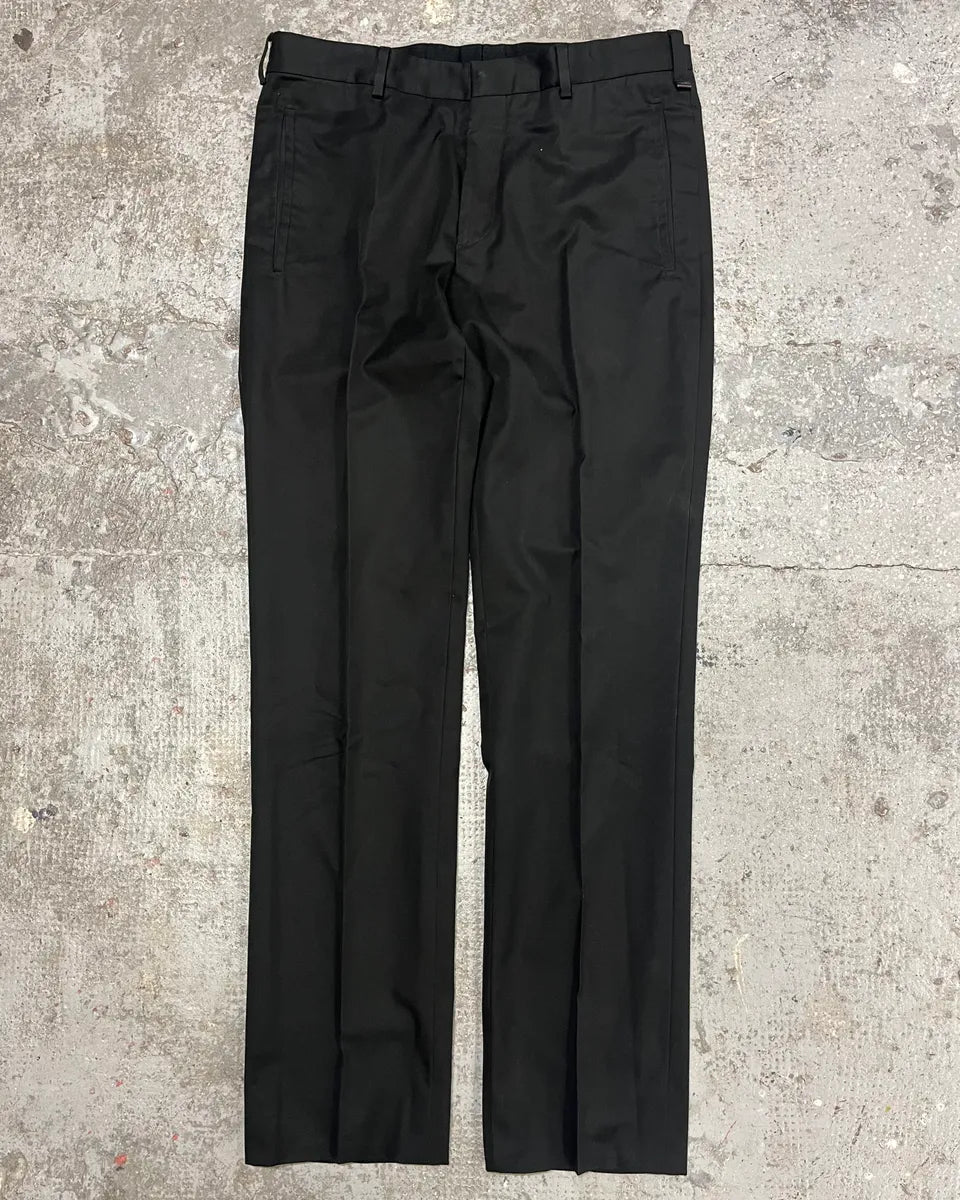 2000s Prada Black Soft Tailored Pants (S/M) iJGOffO 0