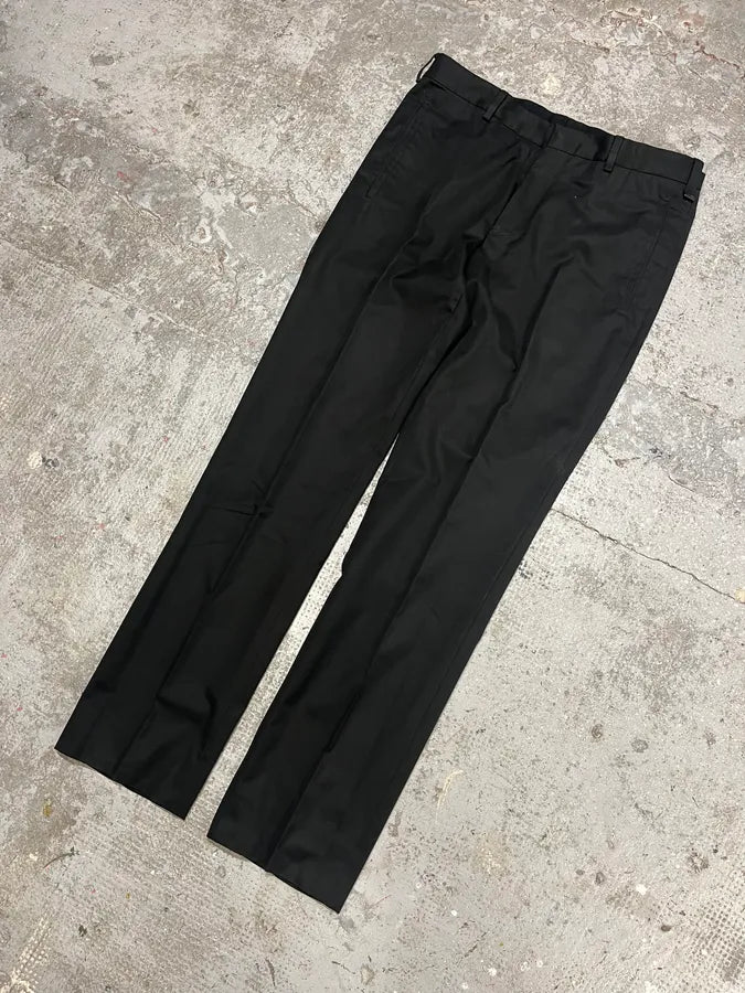 2000s Prada Black Soft Tailored Pants (S/M) iJGOffO 3