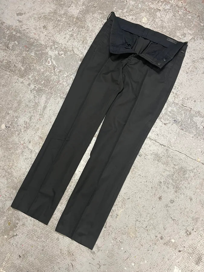 2000s Prada Black Soft Tailored Pants (S/M) iJGOffO 4