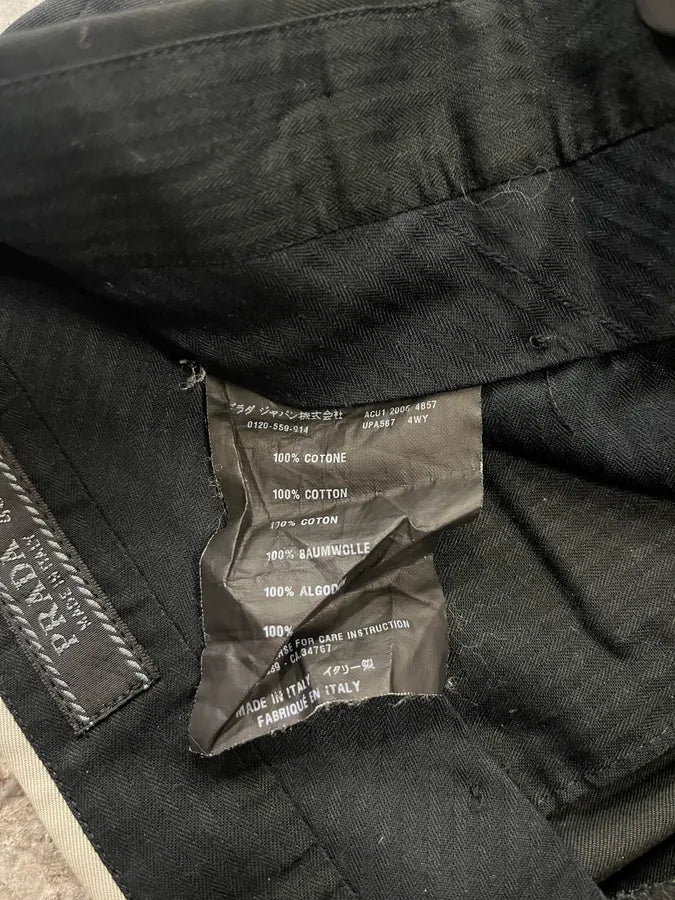 2000s Prada Black Soft Tailored Pants (S/M) iJGOffO 8