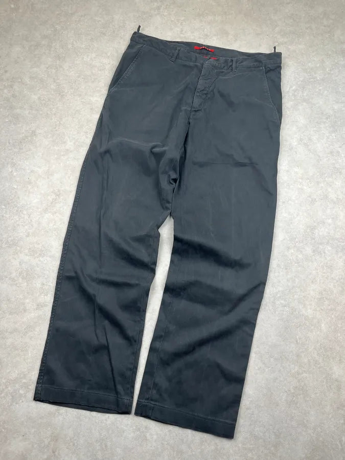 AW2006 Prada Black Straight Chino Pants hFKfHUL 4