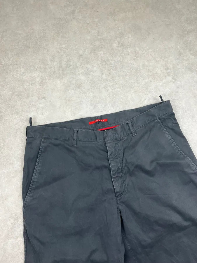 AW2006 Prada Black Straight Chino Pants hFKfHUL 5