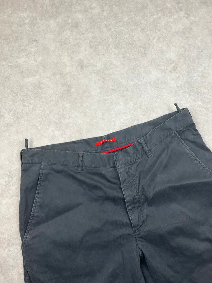 AW2006 Prada Black Straight Chino Pants hFKfHUL 7