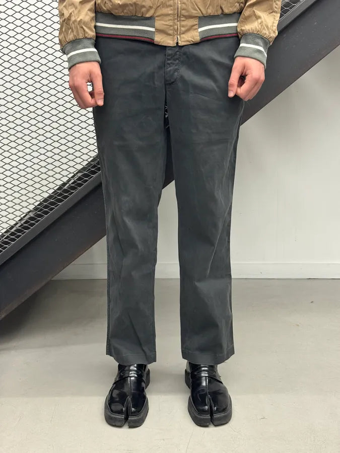 AW2006 Prada Black Straight Chino Pants hFKfHUL 1