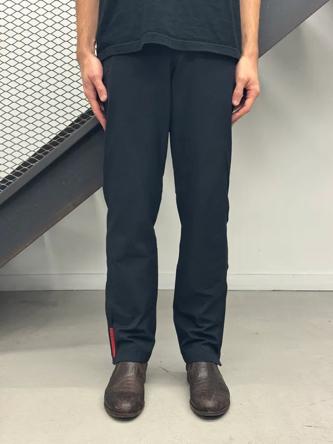 2000s Prada Black Straight Linea Rossa Pants NrbBLIO 1