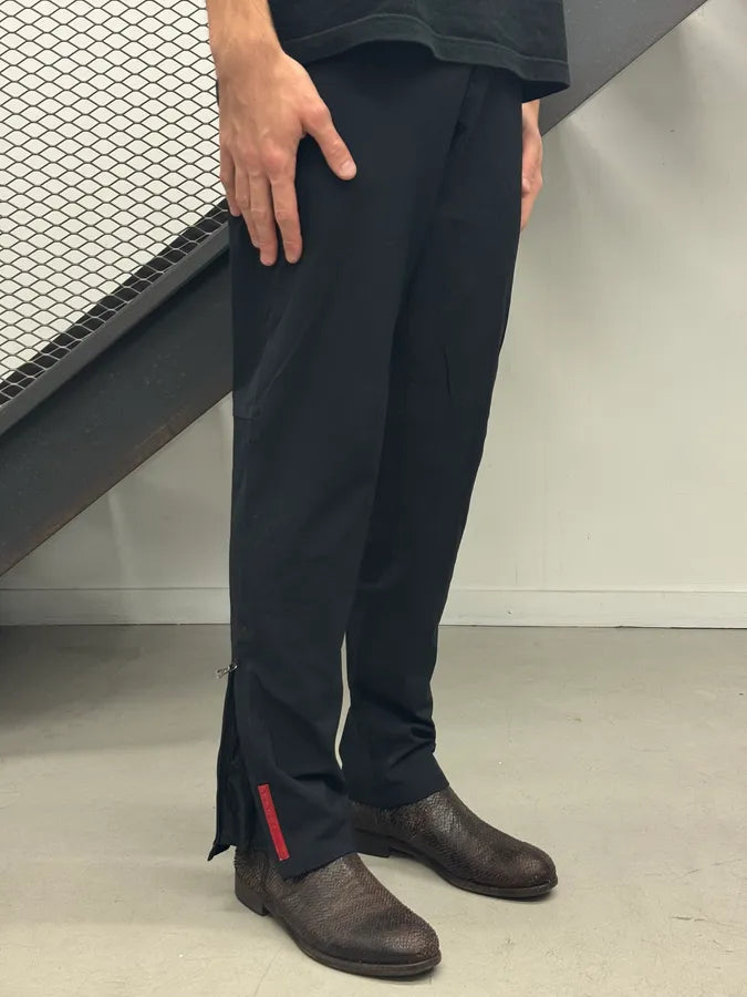 2000s Prada Black Straight Linea Rossa Pants NrbBLIO 2