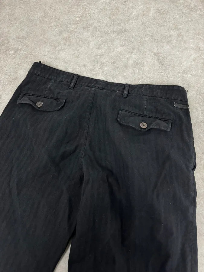 AW2007 Prada Black Striped Cozy Pants PVGTIOq 6