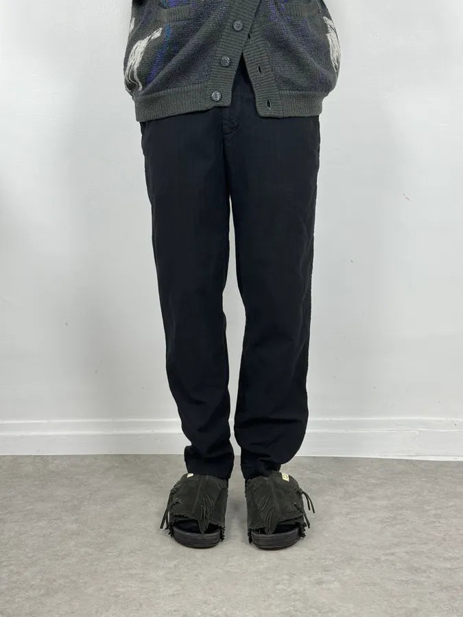 AW2007 Prada Black Striped Cozy Pants PVGTIOq 1