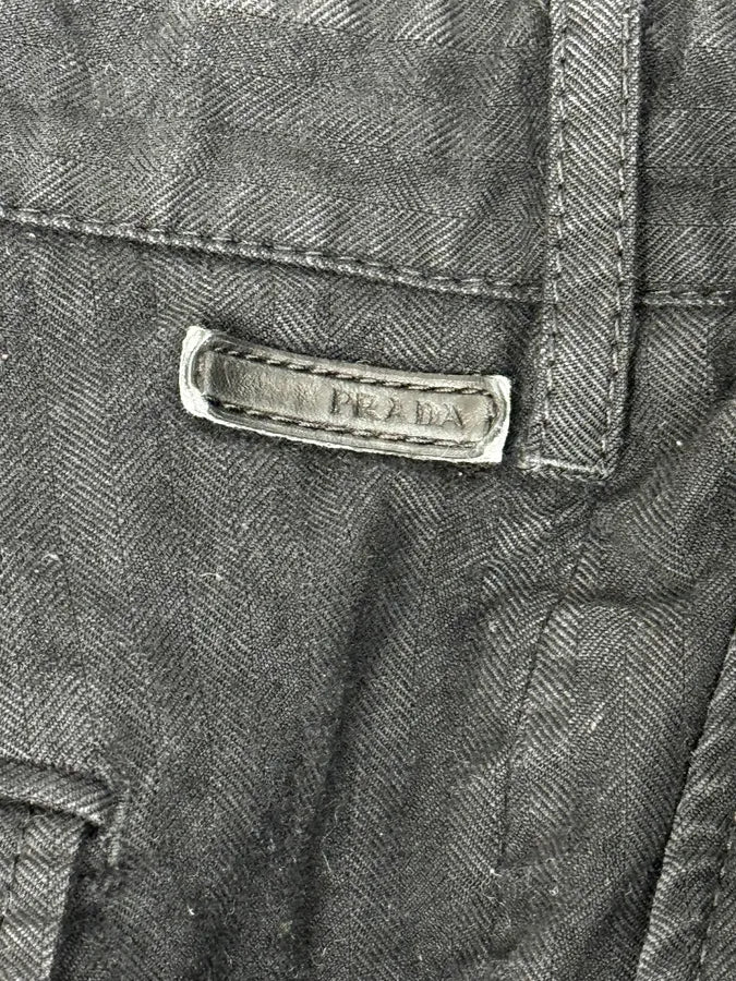 AW2007 Prada Black Striped Cozy Pants PVGTIOq 7