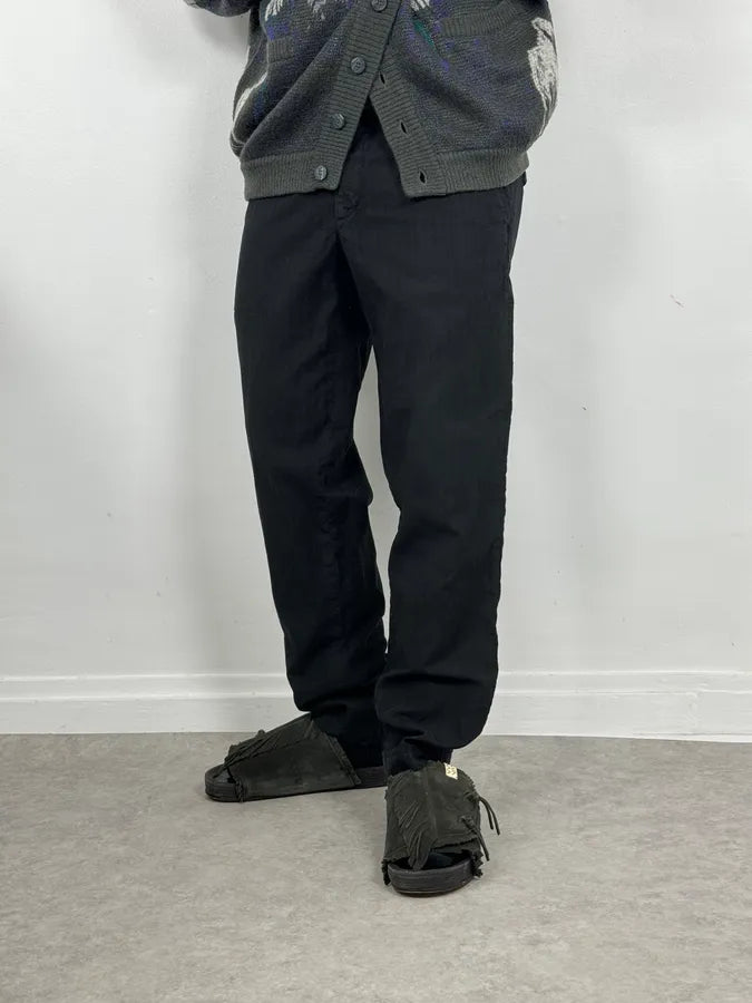 AW2007 Prada Black Striped Cozy Pants PVGTIOq 2