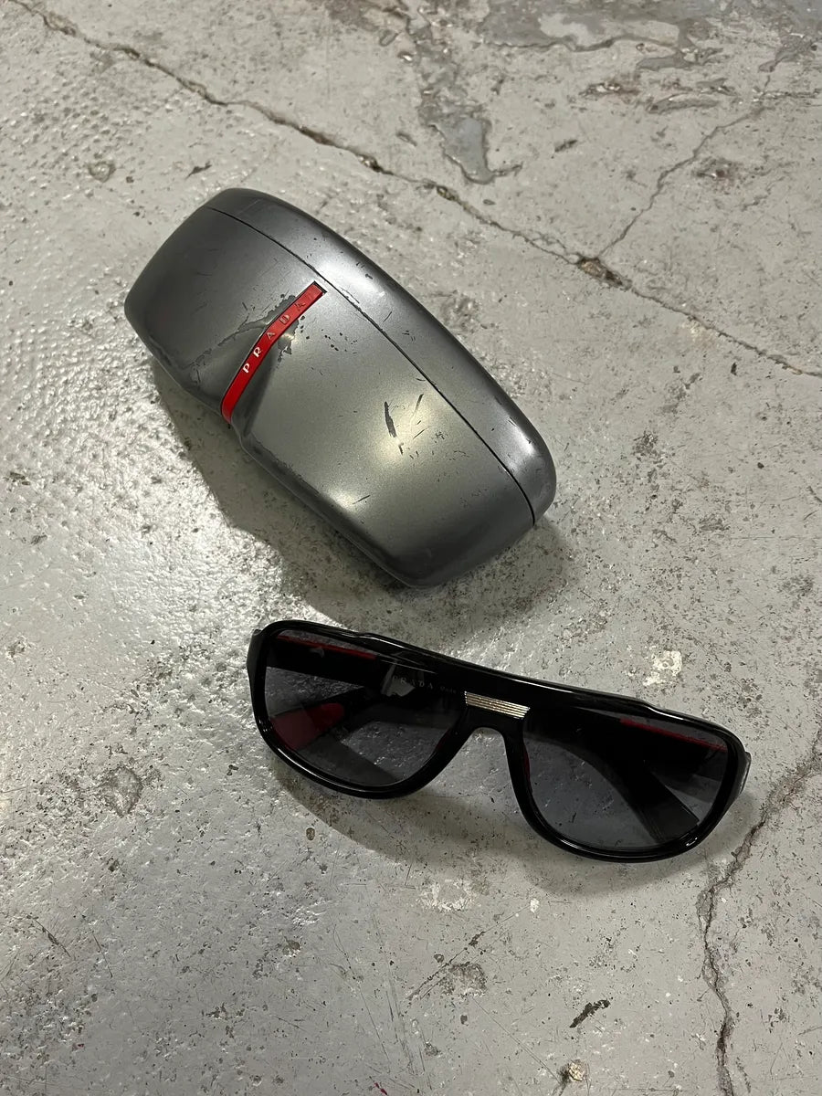 2000s Prada Black Sunglasses YhkEaNX 0
