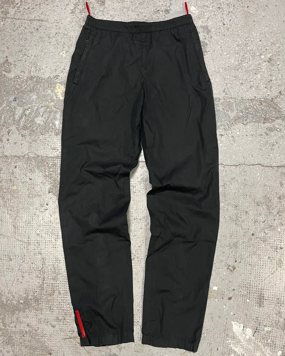 2000s Prada Black Tactical Linea Rossa Sport Pants (S/M) vHutyZA 0