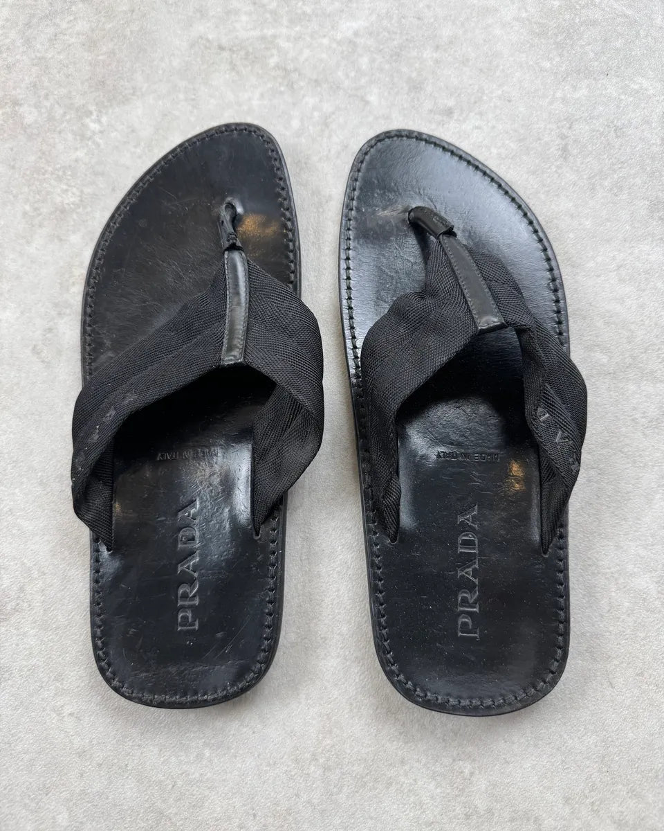 2000s Prada Black Thong Sandals ulhRLAS 1