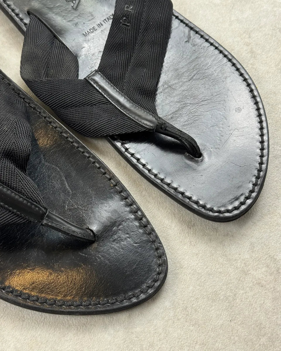 2000s Prada Black Thong Sandals ulhRLAS 2