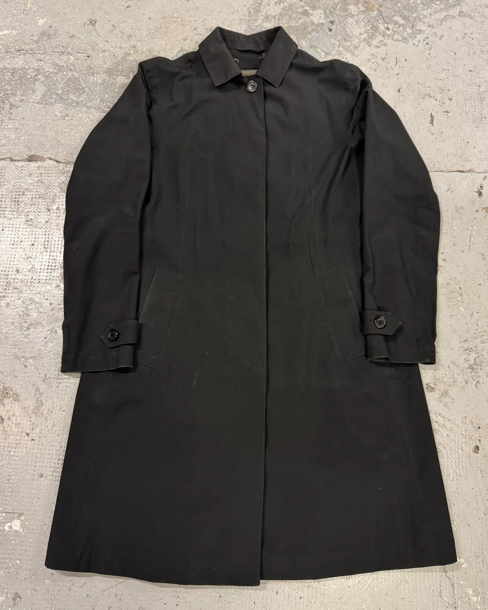 2000s Prada Black Trench Raincoat Jacket wusCIcl 0