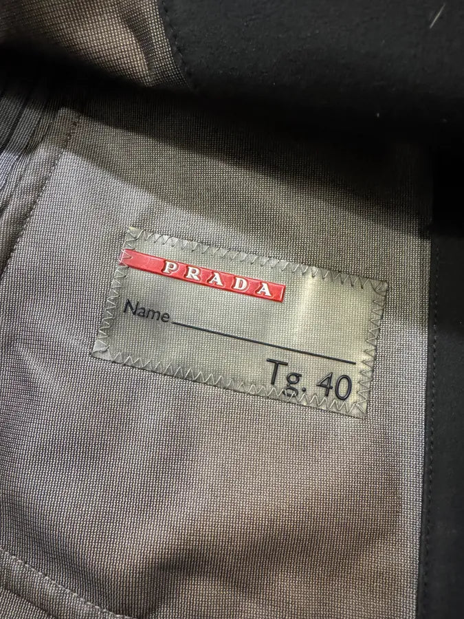 2000s Prada Black Trench Raincoat Jacket wusCIcl 7