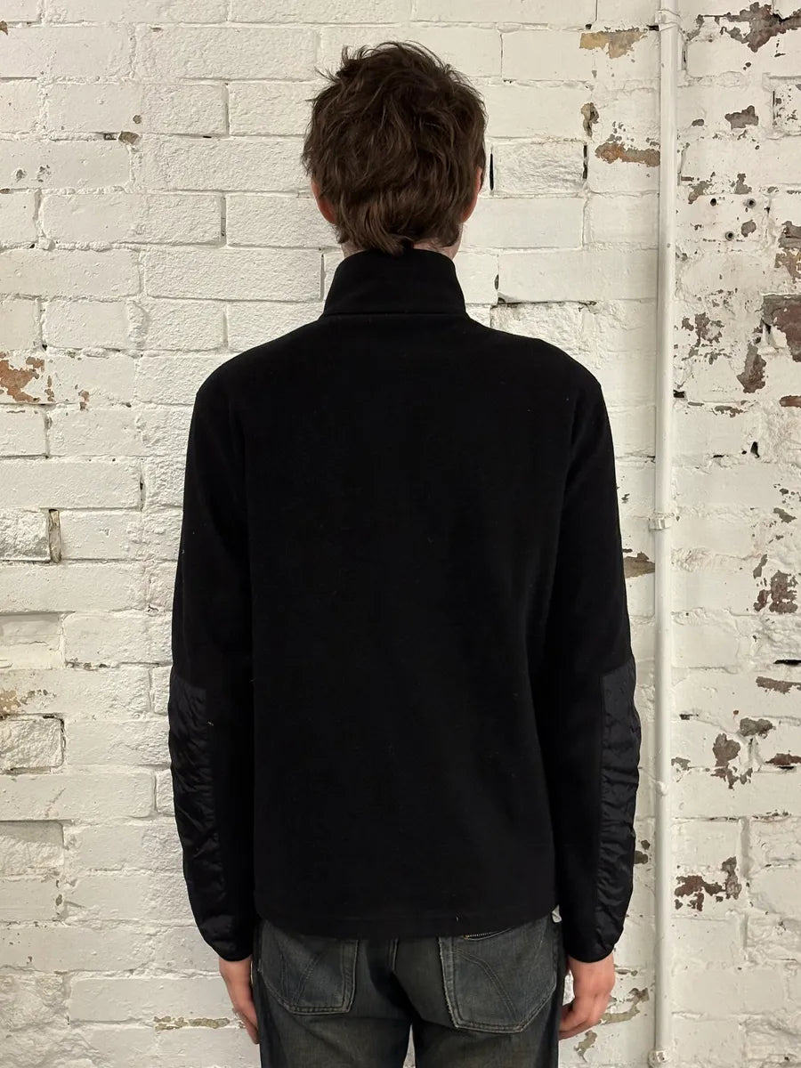 2000s Prada Black Wool & Nylon Fleece Hybrid Jacket ojOoHuV 2