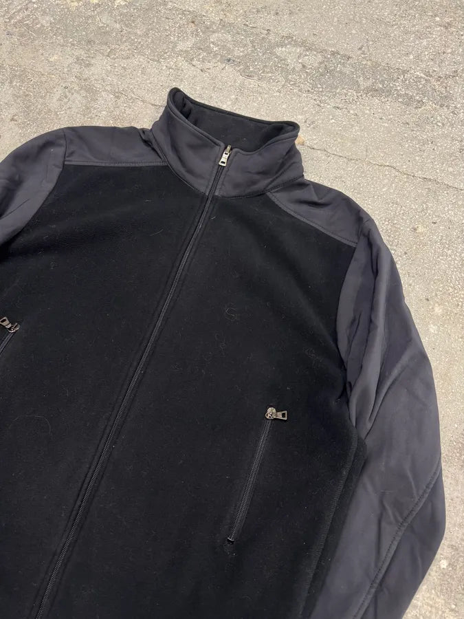 2000s Prada Black Wool Fleece Jacket (XL) 1