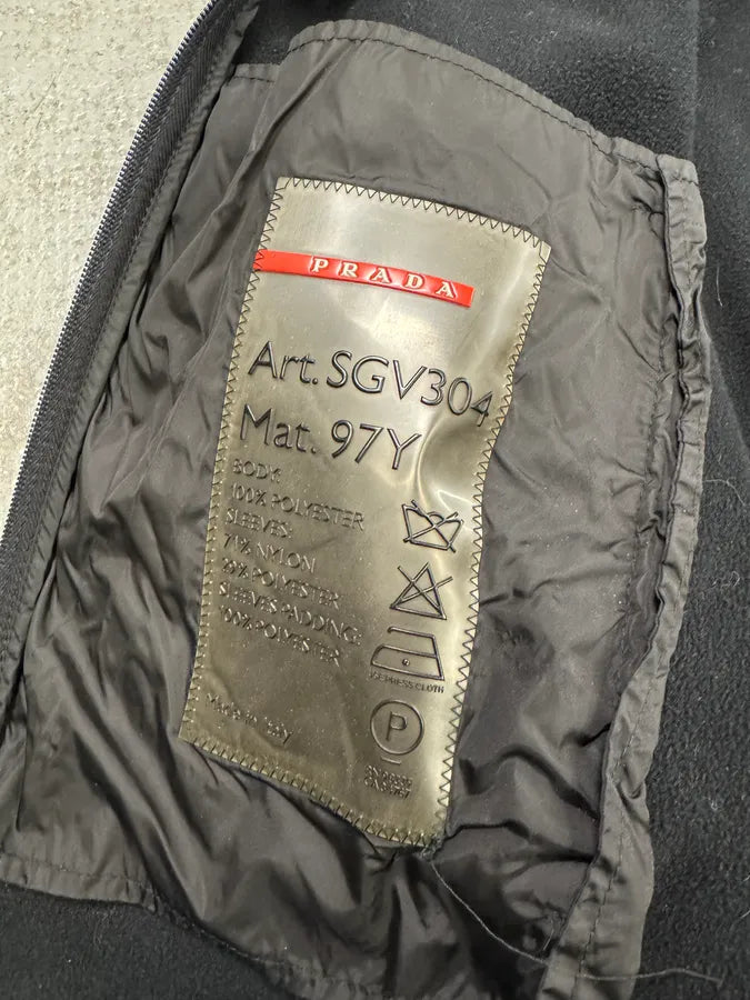 2000s Prada Black Wool Fleece Jacket – Dolce Vita Hub