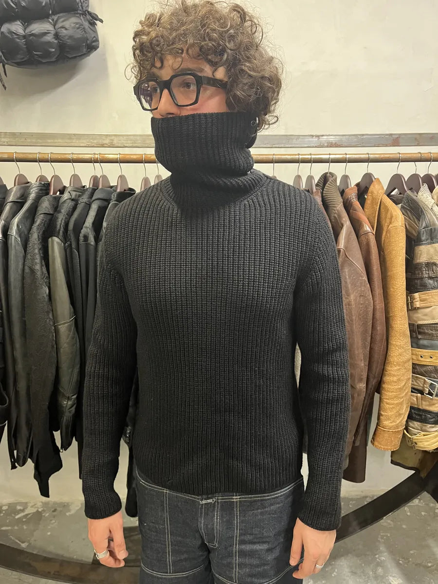 2000s Prada Black Wool Italian Turtleneck  qIueGlo 1