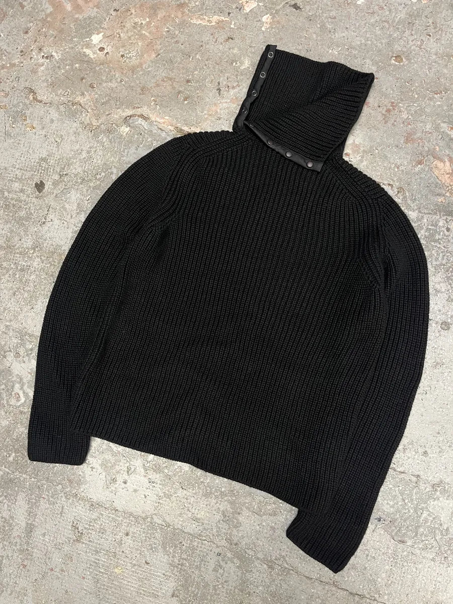2000s Prada Black Wool Italian Turtleneck  qIueGlo 6