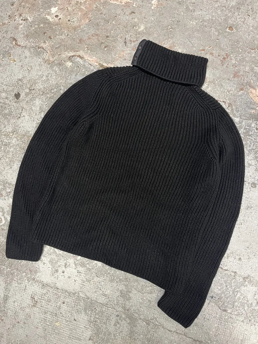 2000s Prada Black Wool Italian Turtleneck  qIueGlo 7