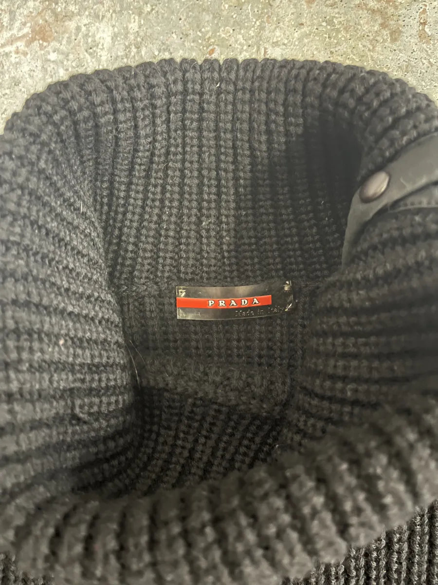 2000s Prada Black Wool Italian Turtleneck  qIueGlo 9