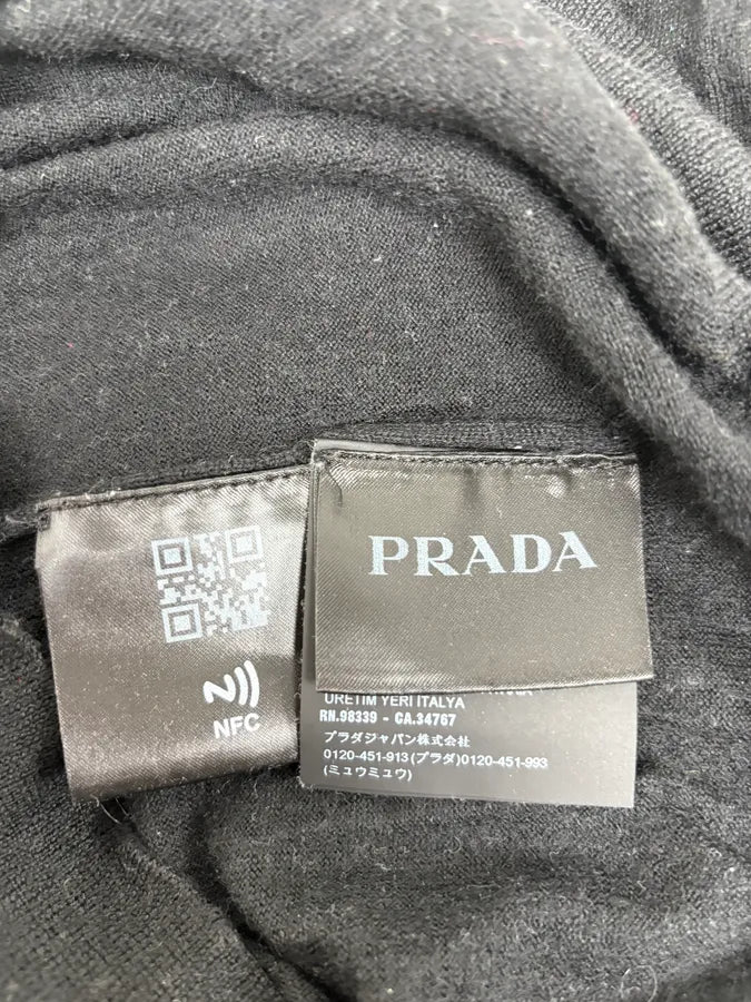 AW2021 Prada Minimalist Black Wool Sweater qKyJkaI 5
