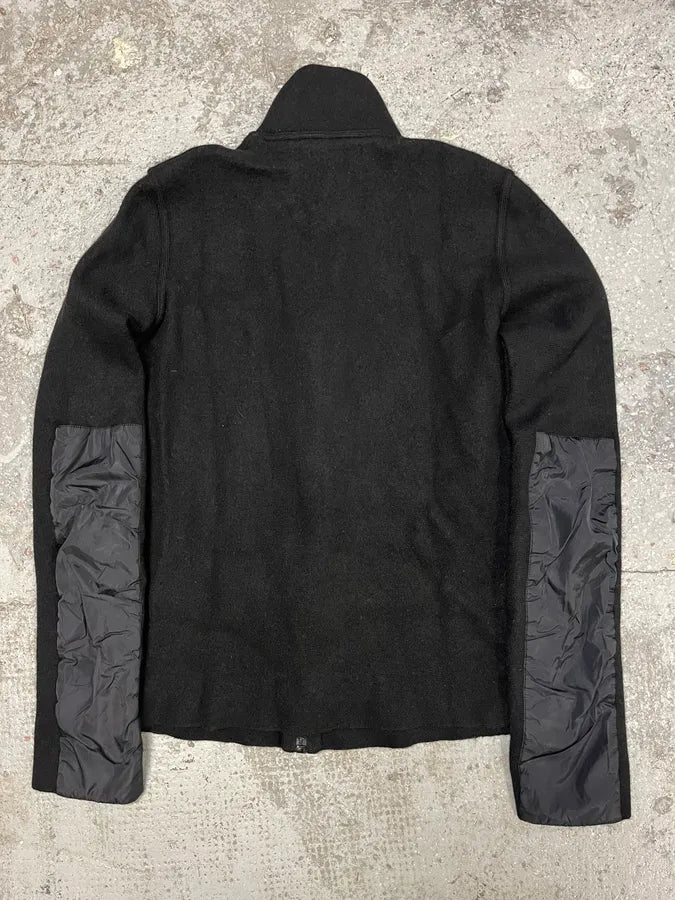 2000s Prada Black Zip-up Nylon Hybrid Sweater LFeIhTc 5