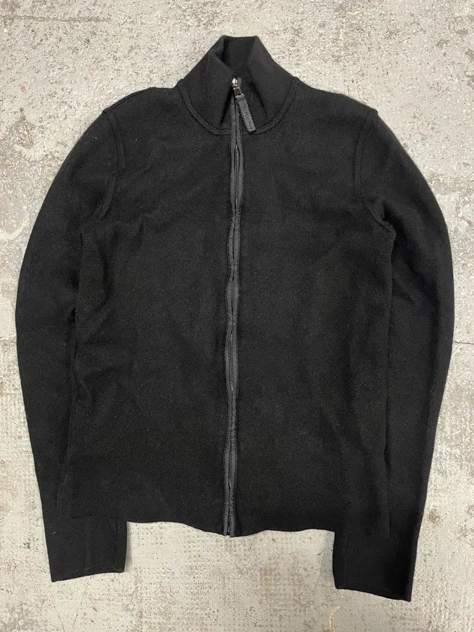 2000s Prada Black Zip-up Nylon Hybrid Sweater LFeIhTc 6