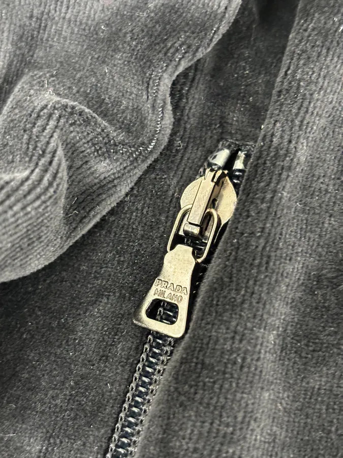 AW2008 Prada Black Zip-up Sweater & Pants Tracksuit lsGBMrc 12