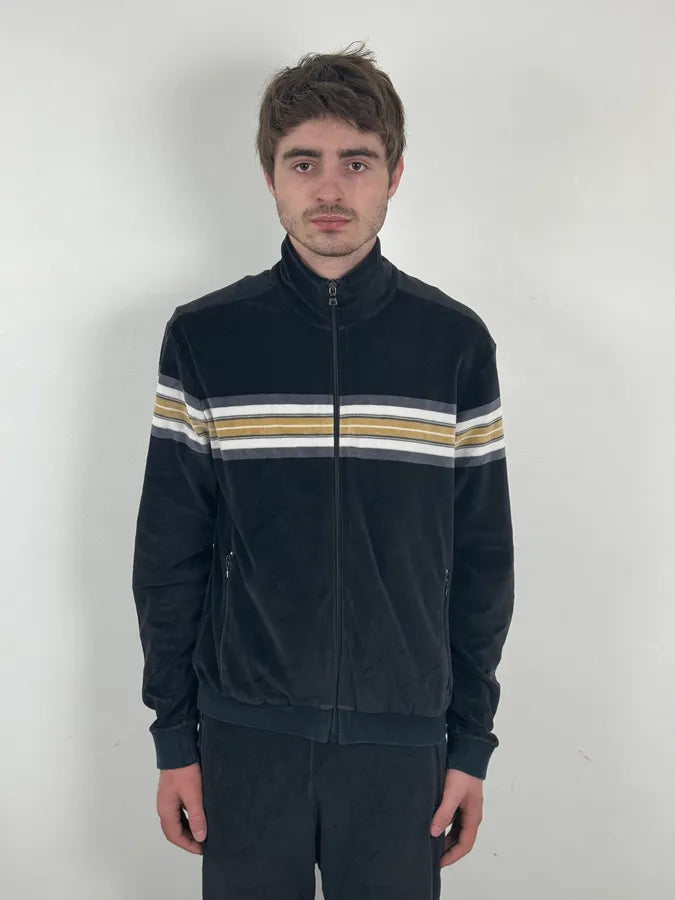 AW2008 Prada Black Zip-up Sweater & Pants Tracksuit lsGBMrc 1