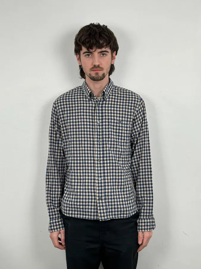 2000s Prada Blue & White Checkered Shirt pPKgzys 1