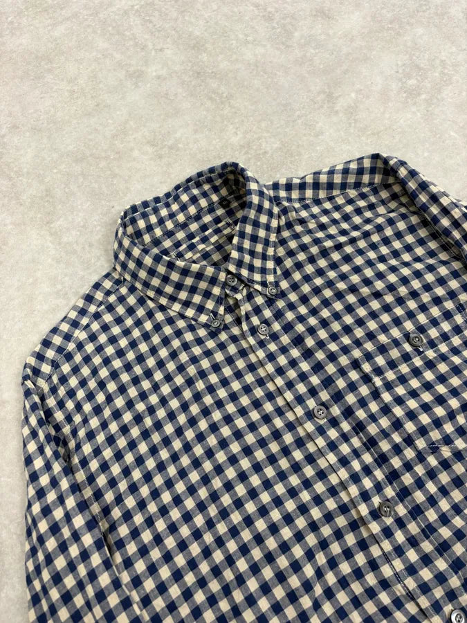 2000s Prada Blue & White Checkered Shirt pPKgzys 4
