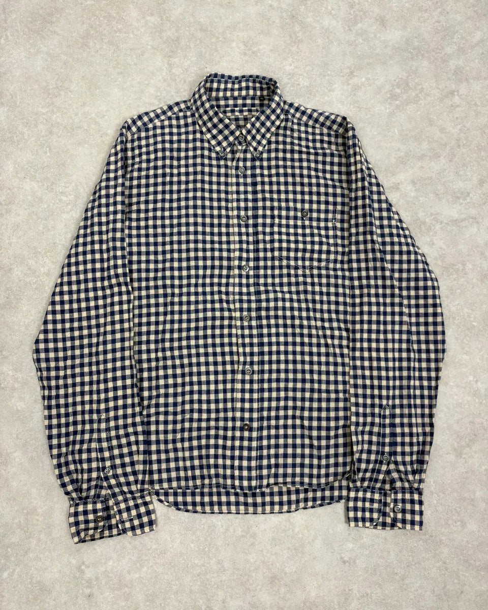 2000s Prada Blue & White Checkered Shirt pPKgzys 0