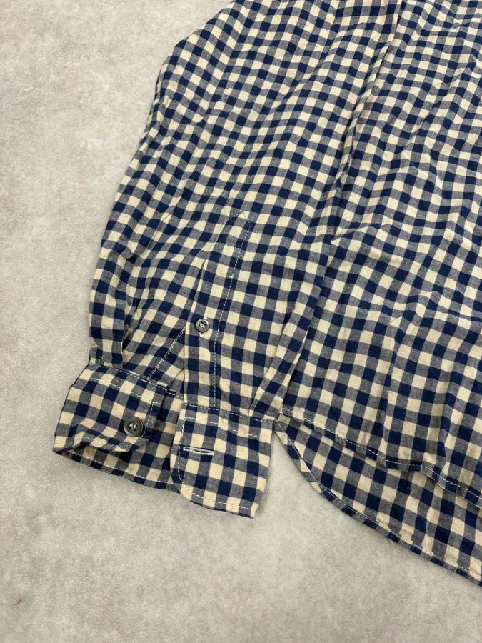 2000s Prada Blue & White Checkered Shirt pPKgzys 7