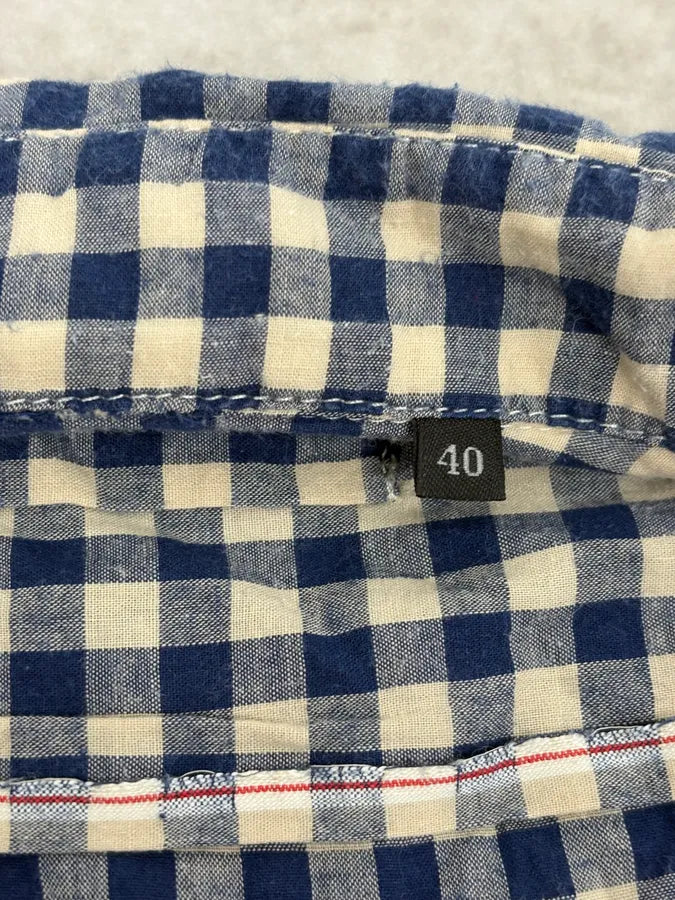 2000s Prada Blue & White Checkered Shirt pPKgzys 8