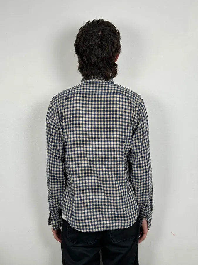 2000s Prada Blue & White Checkered Shirt pPKgzys 2