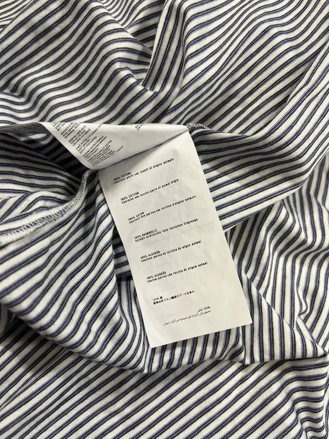 2000s Prada Blue & White Striped Shirt qfCTzFQ 10