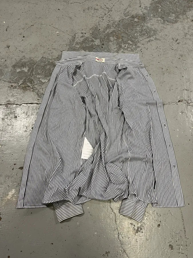 2000s Prada Blue & White Striped Shirt qfCTzFQ 7