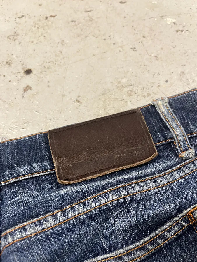 2000s Prada Blue Faded Denim Jeans dqeTniN 4