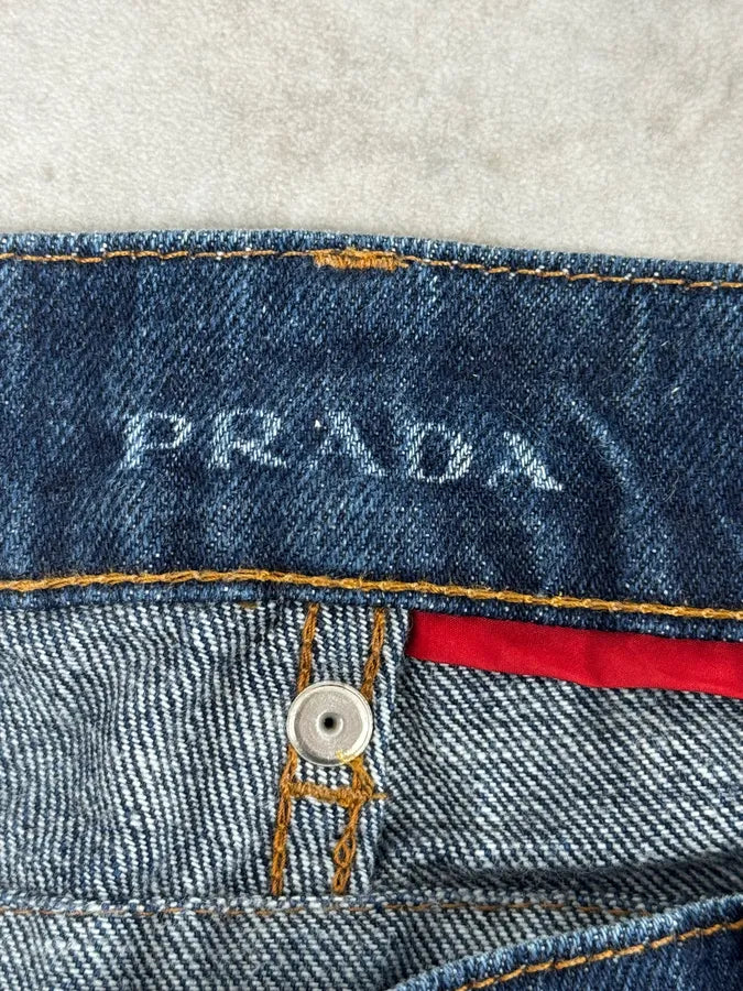 2000s Prada Blue Faded Denim Jeans gpdiTyX 9