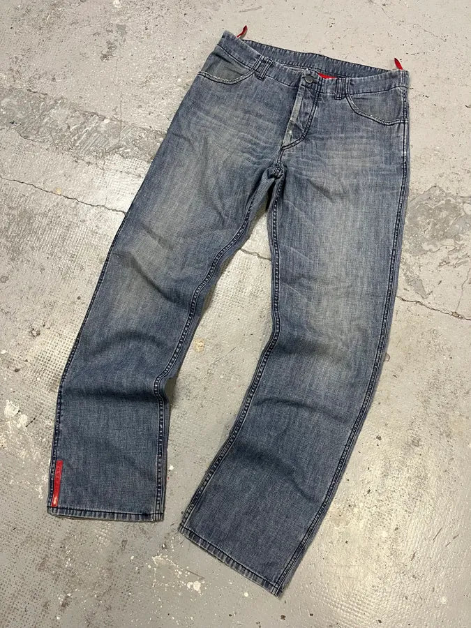 2000s Prada Blue Faded Denim Jeans (M) PStTtPo 4