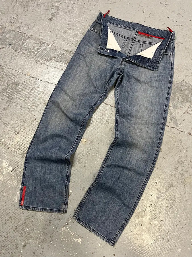2000s Prada Blue Faded Denim Jeans (M) PStTtPo 5